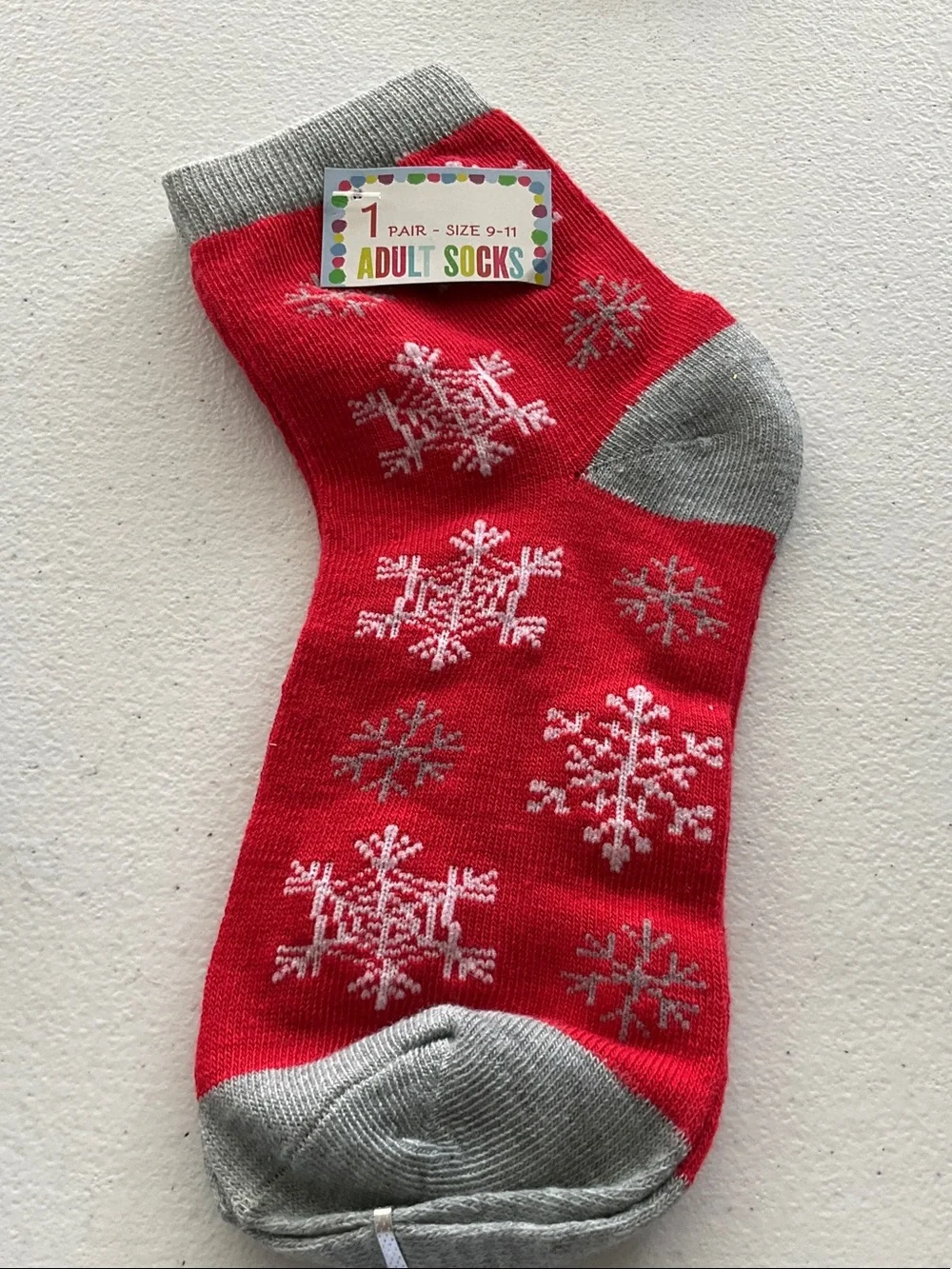 4-Prs Holiday Gnome & Snowman Crew Socks - Light Blue, Red, Gray, White